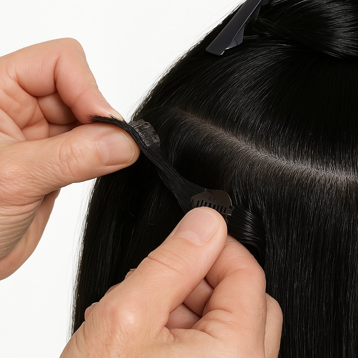 Extensiones de Cabello Castaña Oscura – Cortina Semi-Natural 80/20