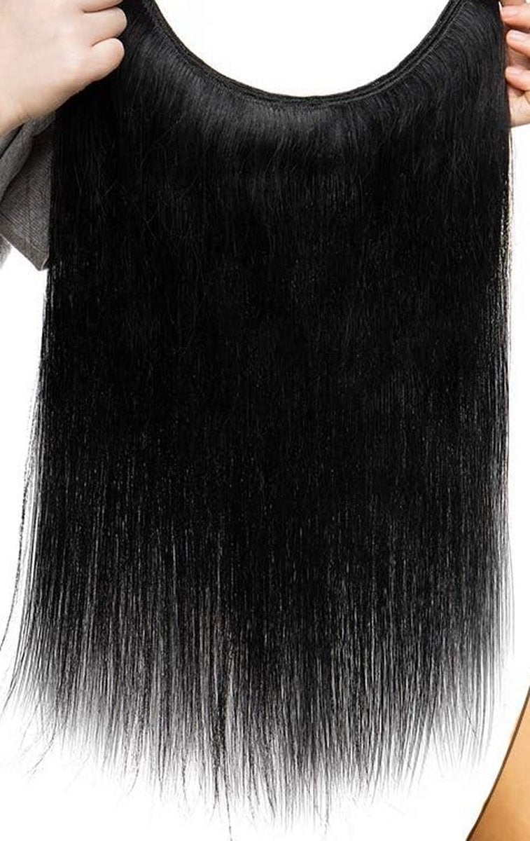 Extensiones de Cabello Negra – Cortina Semi-Natural 80/20