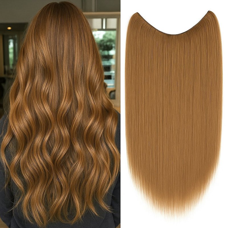 Extensiones de Cabello Castaña Clara – Cortina Semi-Natural 80/20