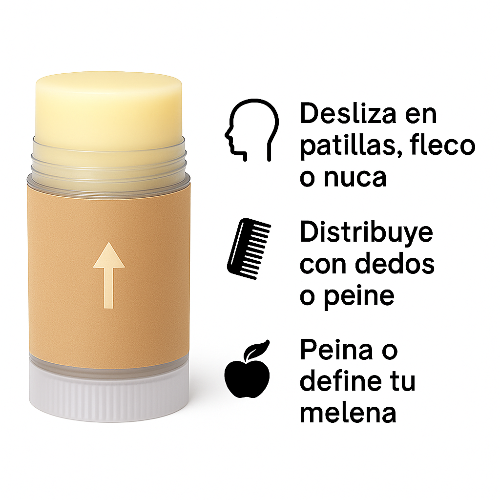 Cera Capilar en Formato Roll-On – Peinado Preciso y Sin Frizz