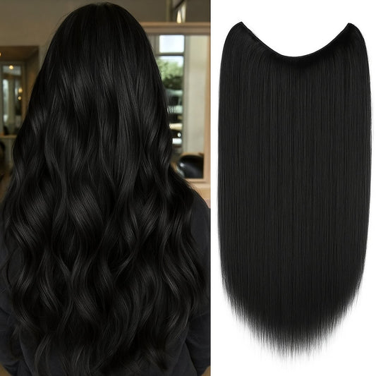 Extensiones de Cabello Negra – Cortina Semi-Natural 80/20